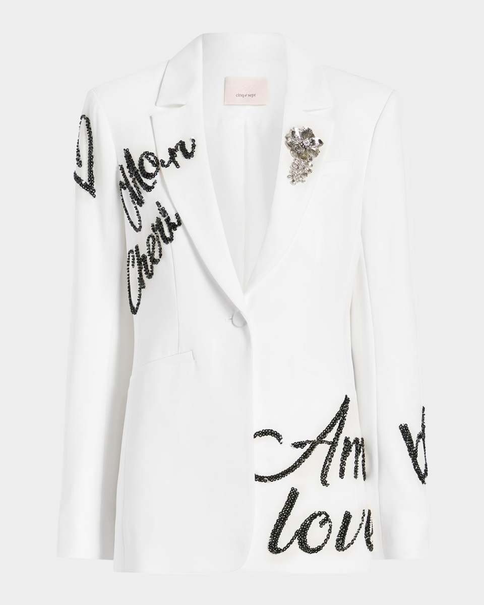 Crushed Sequin Loveletter Karlie Blazer